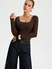 Bra-free Square Neck Bodysuit