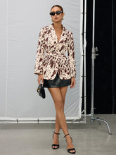 Cow-print Belted Blazer