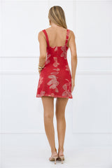 Sunlit Wonder Mesh Mini Dress Wine