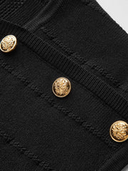 Metal Detail Ribbed Knit Top