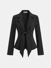 Long Sleeve Tie Front Blazer