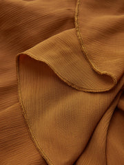 Chiffon Ruffled Tiered Sleeve Tie-Neck Blouse