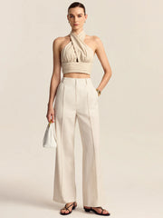 Tencel-Linen Blend Trousers