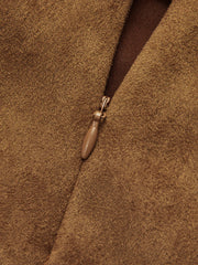 Suede Effect Twist Mini Skirt