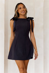 Holiday Hype Mini Dress Black