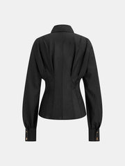 Irregular Metal Button Shirt