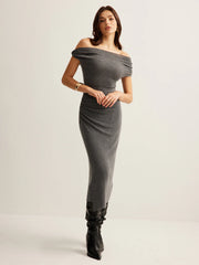 Wool-Blend Ruched Sweater Skirt Set