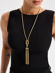 Tassel Knot Long Necklace