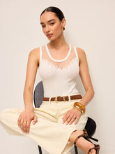 Sheer Mesh Detail Knit Top