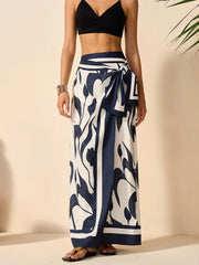 Floral Print Tie-Waist Skirt