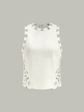 Embroidery Cut-Out Semi-Sheer Top