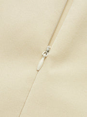 Belted Mock Neck Short-Sleeve Blouse