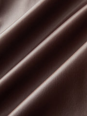 Metal Detail Halter PU Leather Tank Top