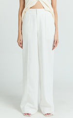 Juniper Pants - Linen Wide Leg Pants in White