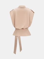 Tie-Waist Wrap Sleeveless Vest