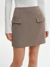 Houndstooth Decor Pocket Mini Skirt