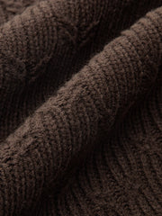 Turtleneck Cable Knit Sleeveless Vest