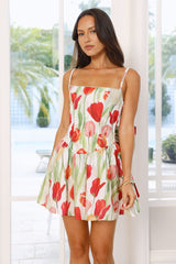 Vibrant Tulips Mini Dress Print