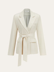 Long Sleeve Belted Blazer