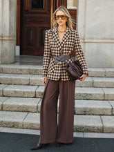 Houndstooth Belted Blazer