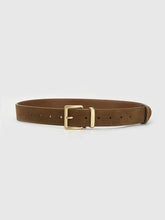 Golden Buckle Suede Belt