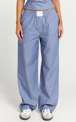 Lioness - Cobain Pants in Navy Stripe