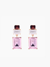 Geometric Rhinestone Drop Earrings