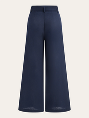 Ruffled Cami Top and Wide-Leg Pants Set