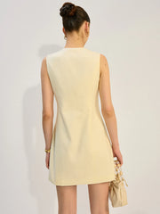 Button-Front Mini Dress