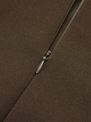 Belted V-Neck Tailored Dress