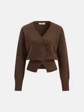 Asymmetric Button Front Cardigan