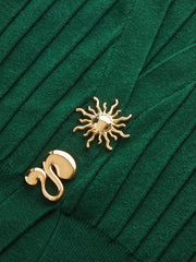 Metal Detail Cap Sleeve Ribbed Knit Vest