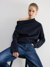 Off-Shoulder Cotton-Blend Sweatshirt