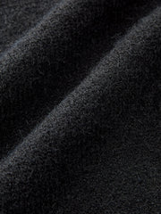 Buttoned Contrast Fringe Split Sweater