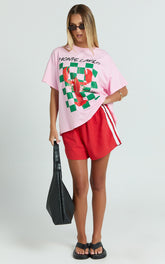 Liv Two Piece Set - Monte Carlo Lobster T-shirt Set in Pink