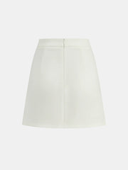 Pleated Panel Mini Skirt