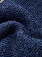 Panel Breasted Stretch Lapel Knit Top