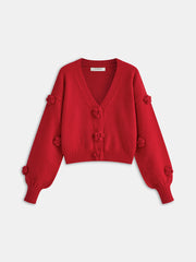 3D Floral Oversized Cardigan