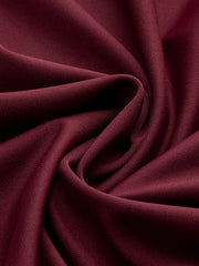 Faux Leather Panel Ruched Midi Skirt