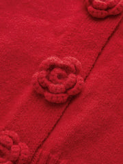 3D Floral Oversized Cardigan