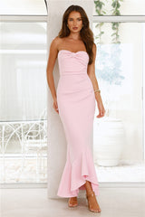 Luxe Reverie Strapless Maxi Dress Pink