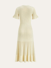 Knit Cardigan Midi Dress