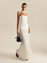 Halterneck Pleated Maxi Dress
