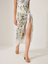 Chiffon Tie-Detail Cover-Up Skirt