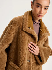 Reversible Shearling Collared Jacket