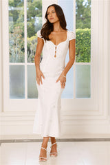 Oceanfront Dreams Midi Dress White