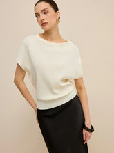 Elasticized Hem Knit Top