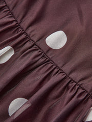 Polka Dot Sleeveless Chiffon Maxi Dress