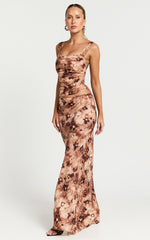 Lioness - Cobain Corset in Chocolate Floral