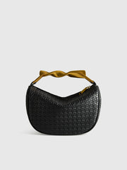Textured PU Leather Bag with Chain Strap
